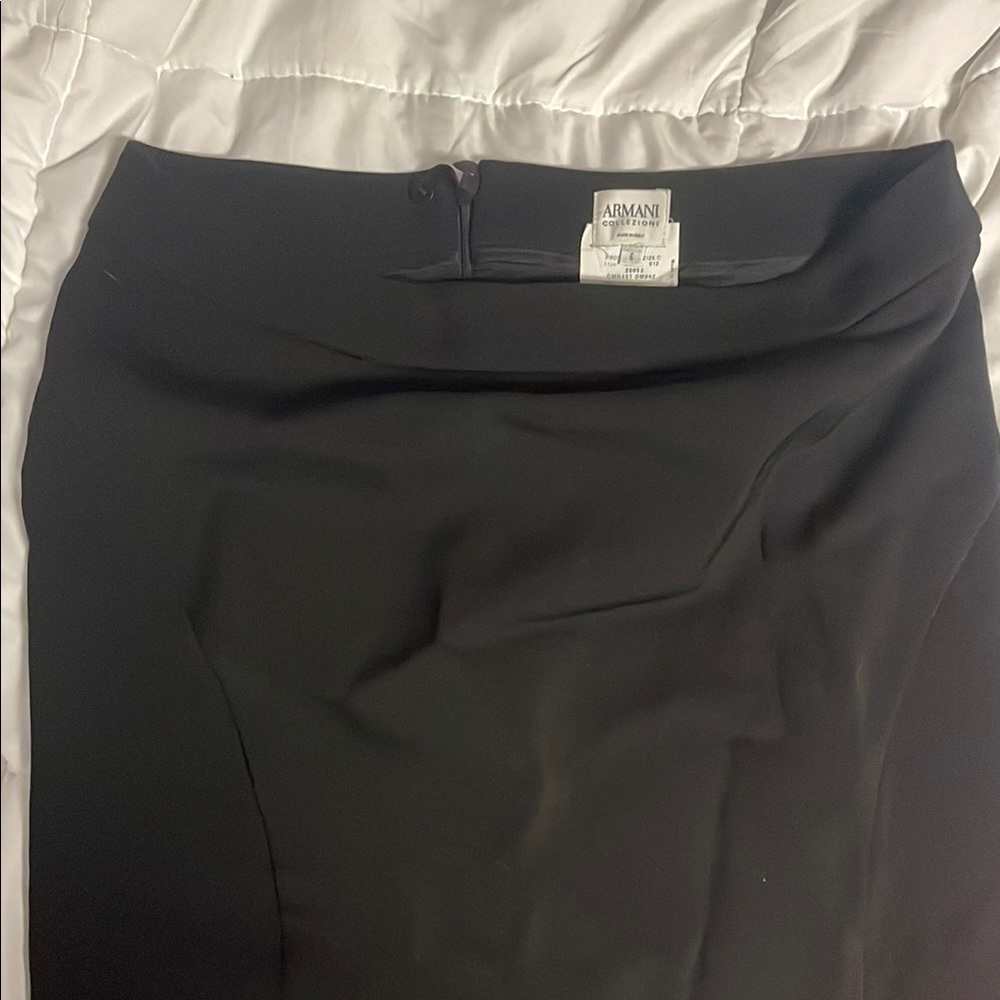 Armani Collezioni Black Pencil Skirt Asymmetrical Design